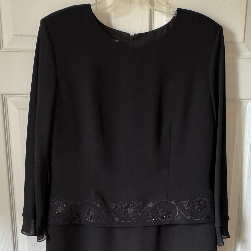 Donna Morgan -  Elegant Black, Mother of the Bride, Maxi Dress size 16 / XL